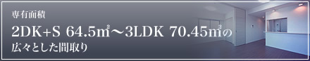 ��L�ʐ� 2DK+S 64.5�u�`3LDK 70.45�u�� �L�X�Ƃ����Ԏ��
